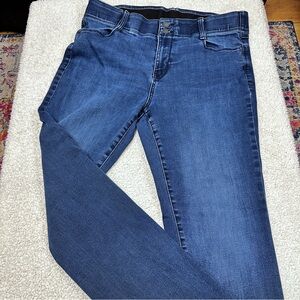 Nine West Dark Blue Skinny Jeans Double Button High Rise Stretchy Plus 16